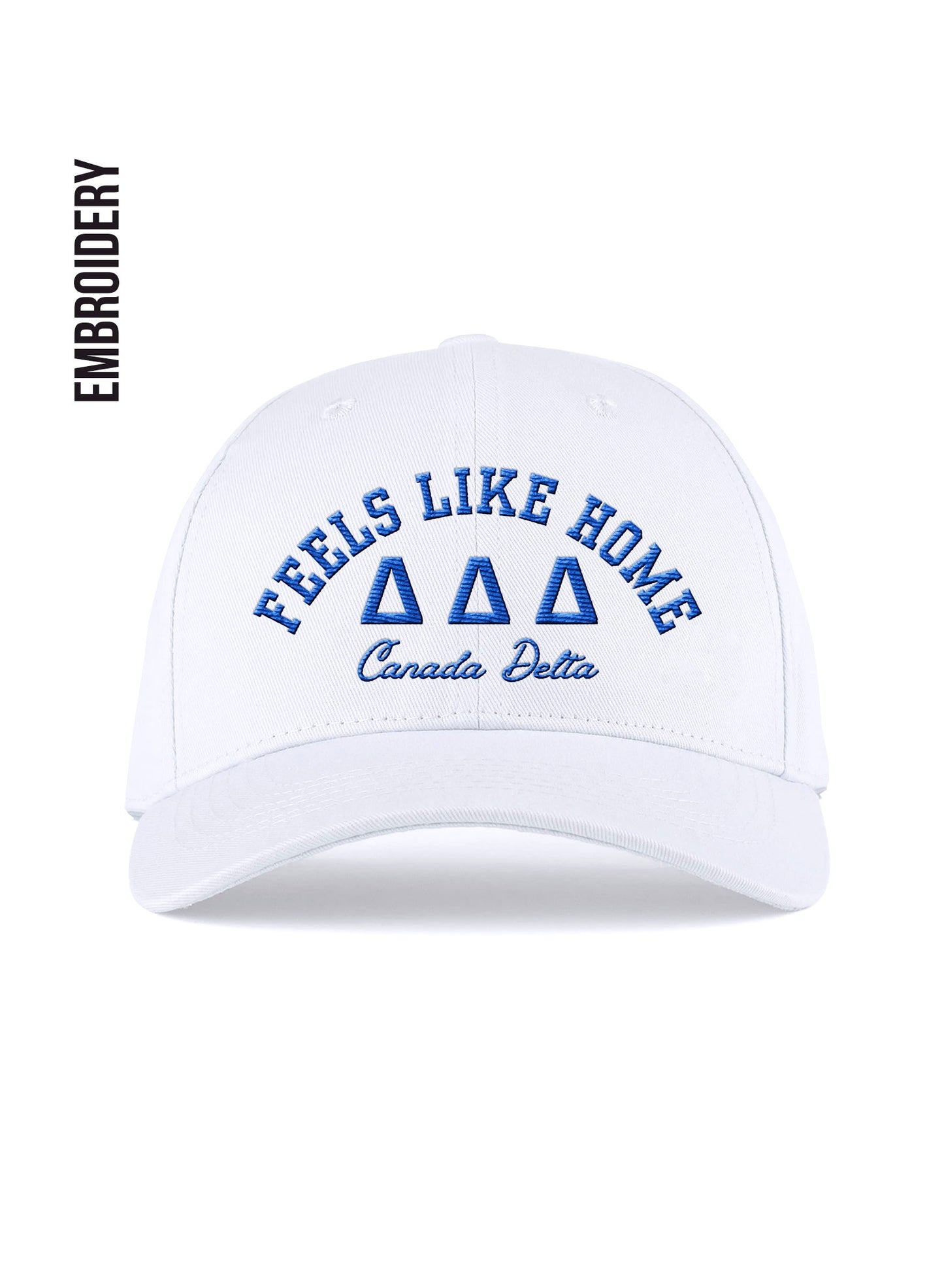 Tri Delta White Embroidered Hat