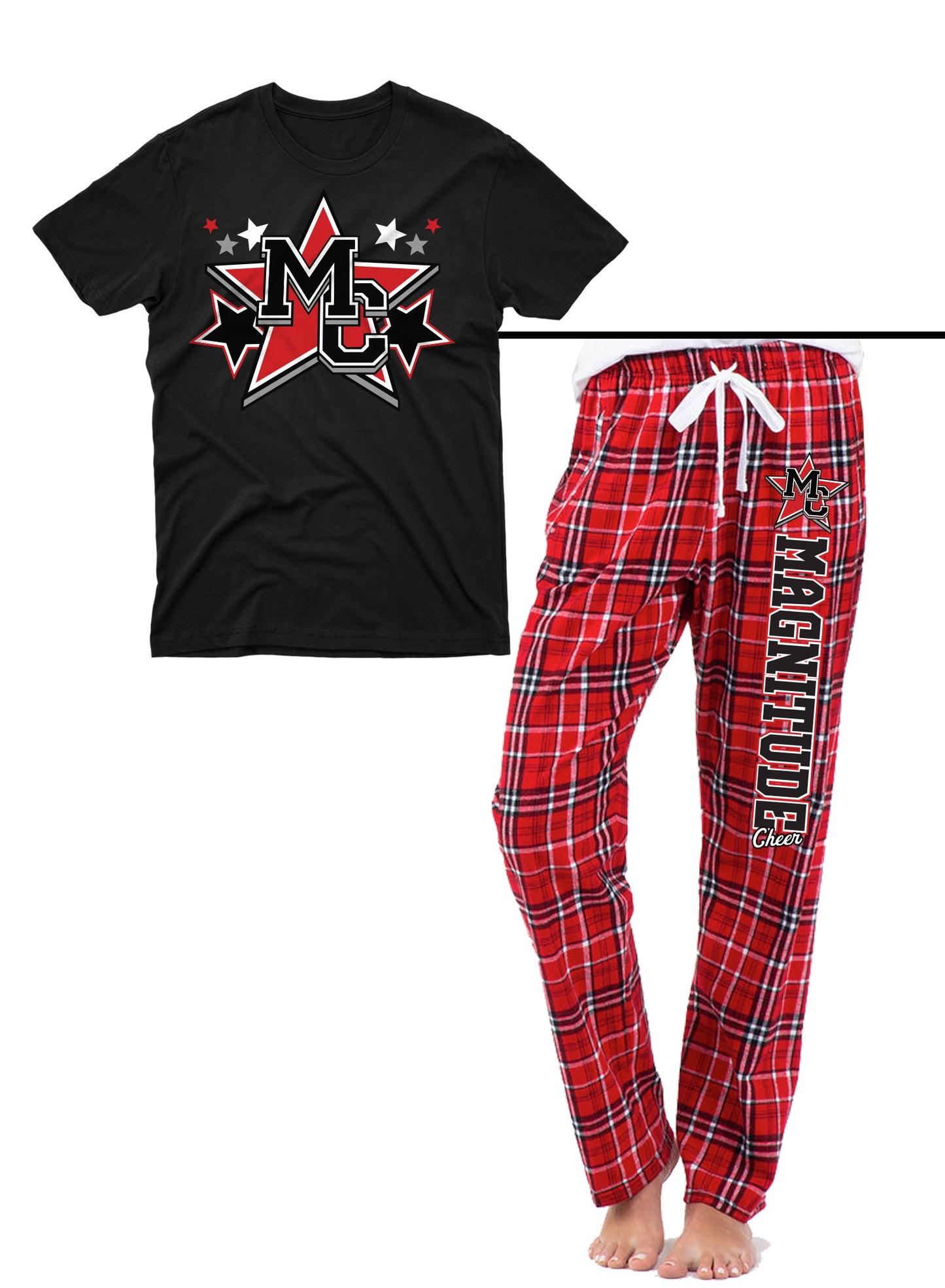 Magnitude Cheer Black PJ Set