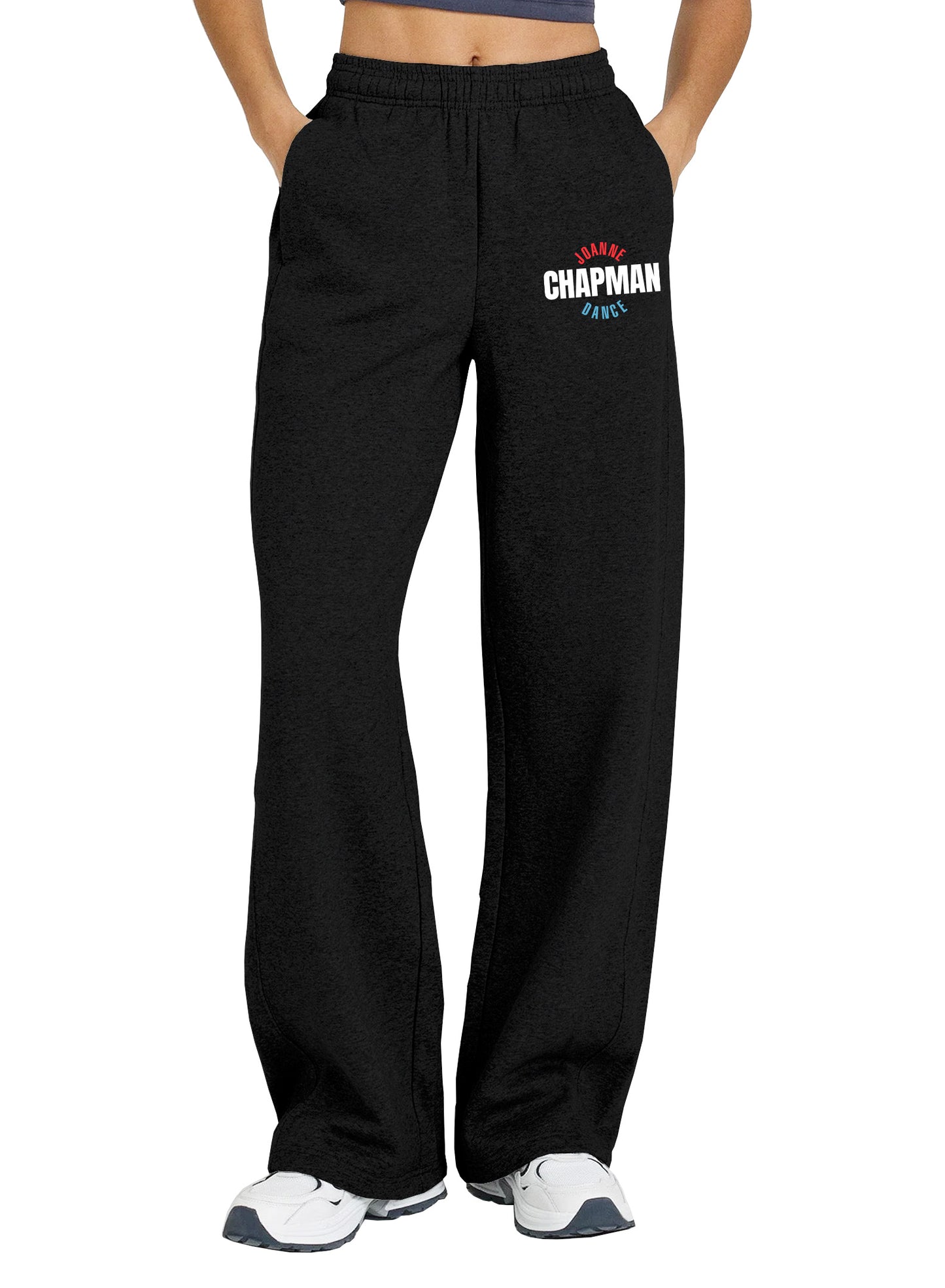 Joanne Chapman Black Open Bottom Joggers