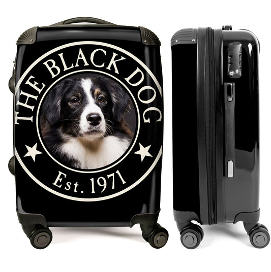 The Black Dog Circle - Custom Dog Photo Luggage