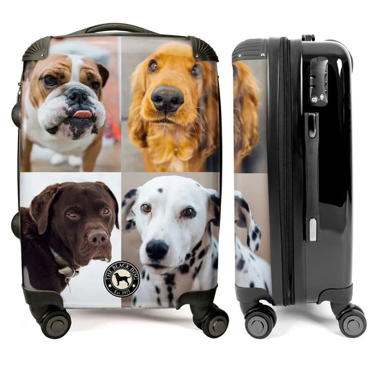 The Black Dog Crest - Custom Multiple Dog Photo Luggage