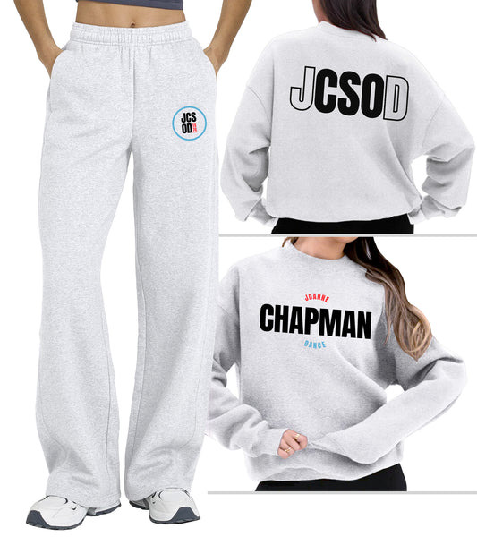 Joanne Chapman Ash Grey Oversized Crew and Jogger Set