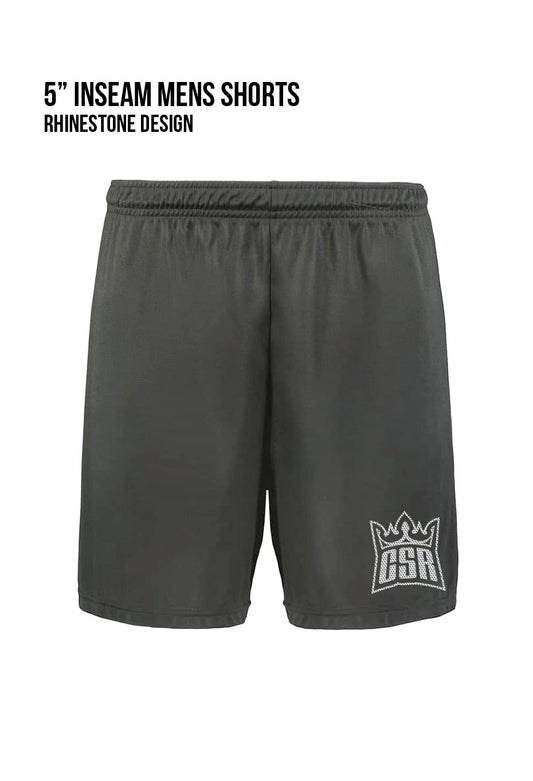 CSR Black Men's Shorts - Rhinestone logo