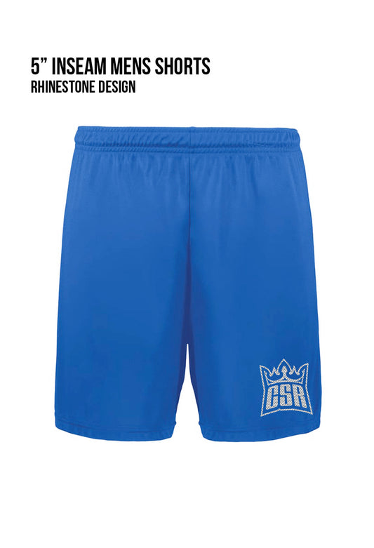 CSR Blue Men's Shorts - Rhinestone logo