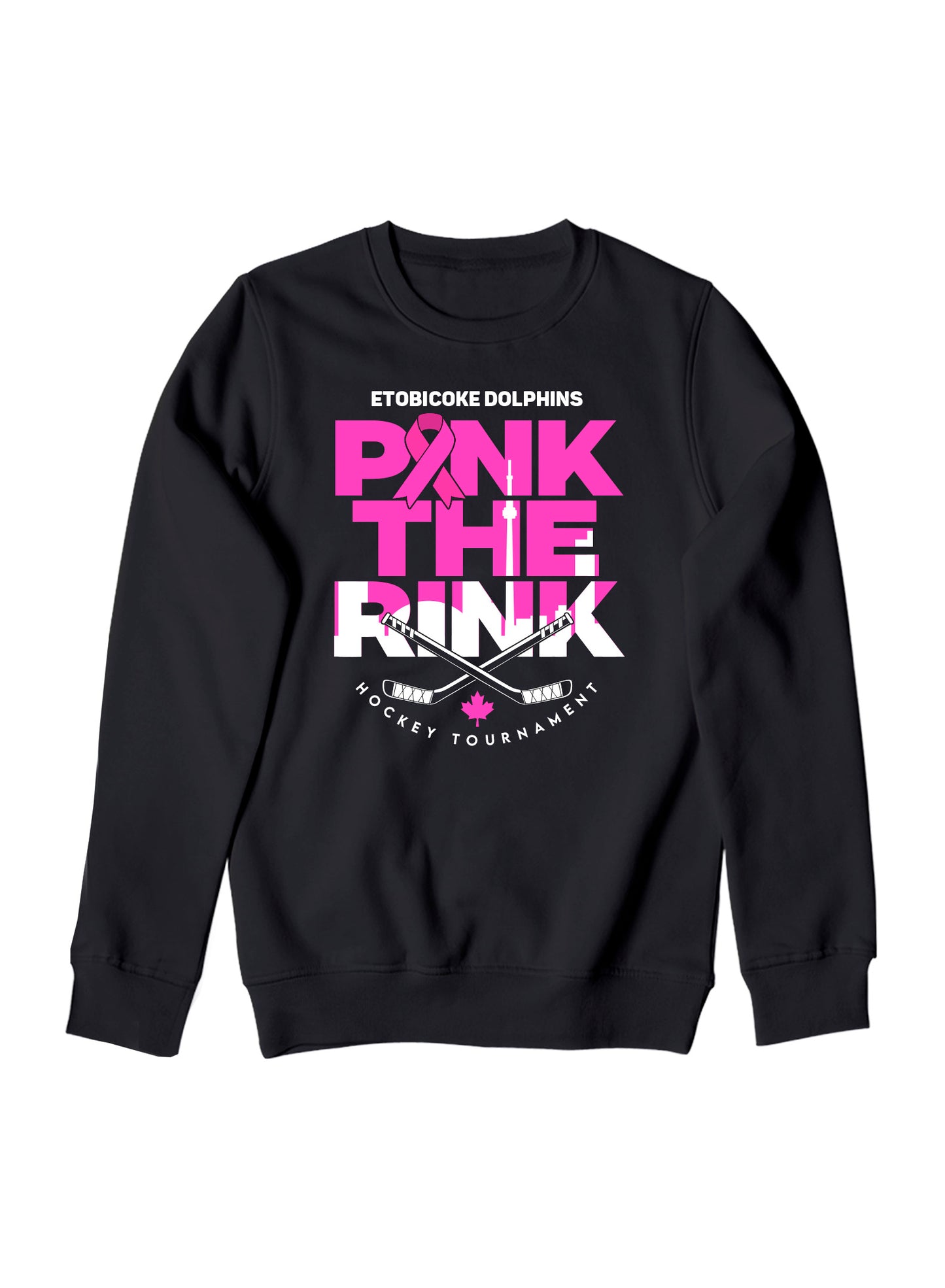 Pink the Rink Black Crewneck
