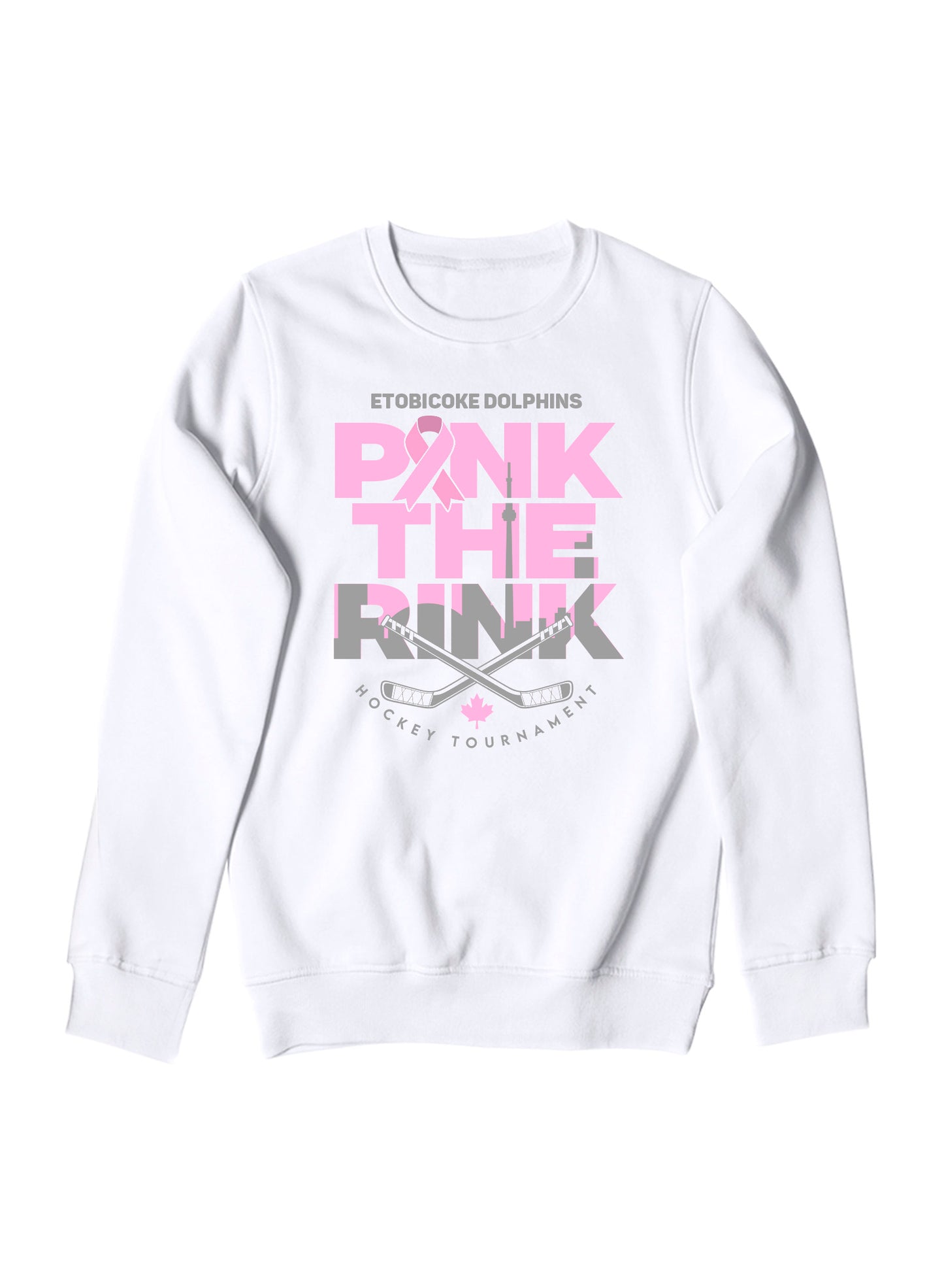 Pink the Rink White Crewneck