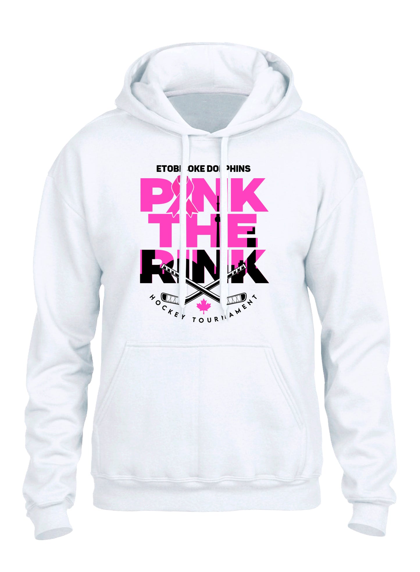 Pink the Rink White Hoodie