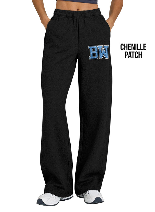 Black Widow Black Fleece Open Bottom Joggers
