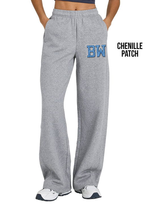 Black Widow Grey Fleece Open Bottom Joggers