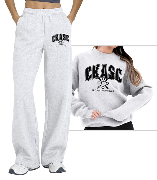 Killarney Swim Grey Black Design Crew & Jogger Set