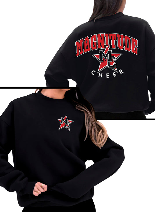 Magnitude Cheer Black Oversized Crew