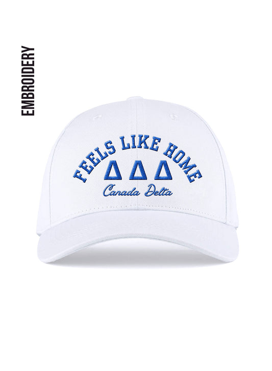 Tri Delta White Embroidered Hat