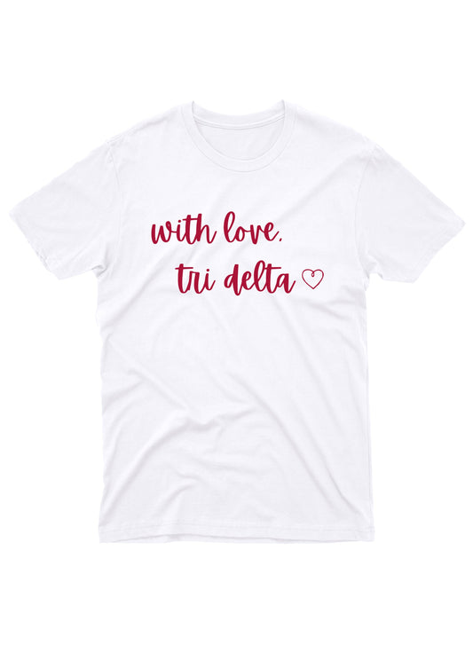 Tri Delta White Tee