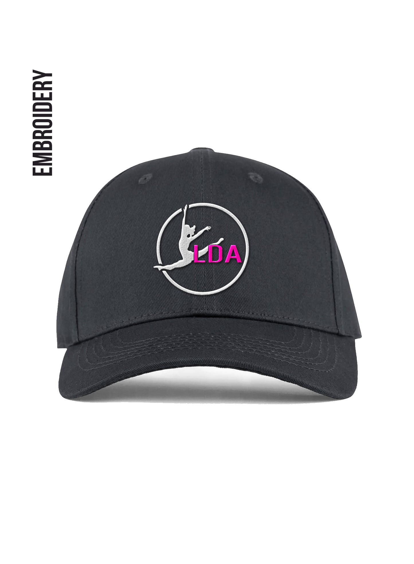 LDA Black Embroidered Hat