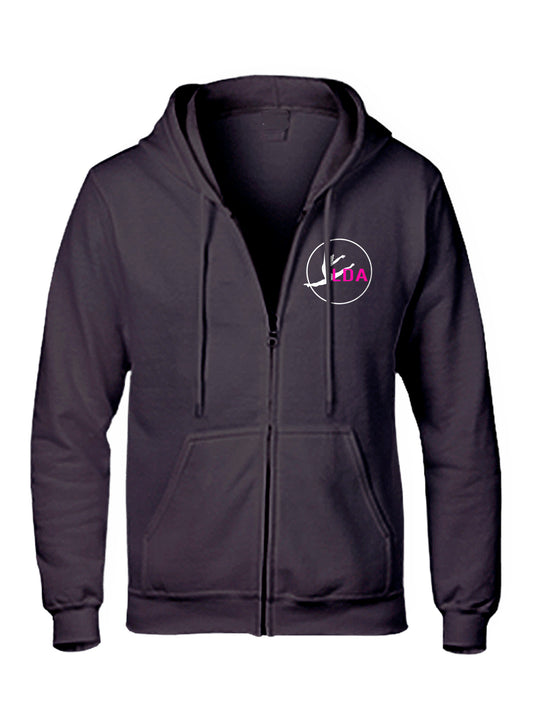LDA Black Full Zip Hoodie