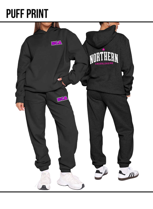 NCA Black Hoodie and Jogger Set