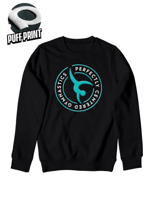 PCG Black Puff Crewneck