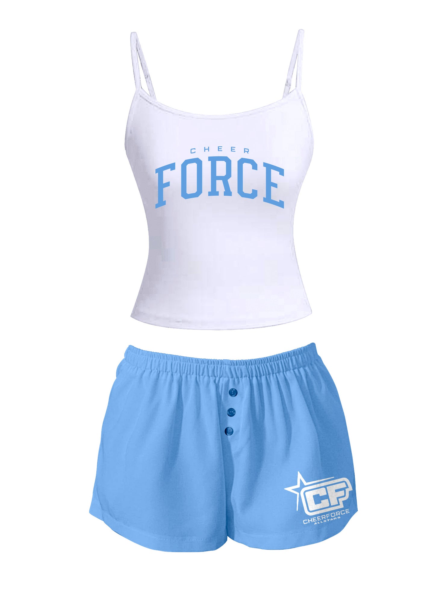 CheerForce Light Blue Boxers & Tank Set