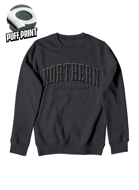 NCA Black Puff Crewneck