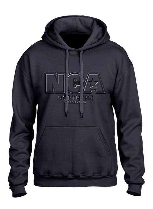 NCA Embossed Black Hoodie