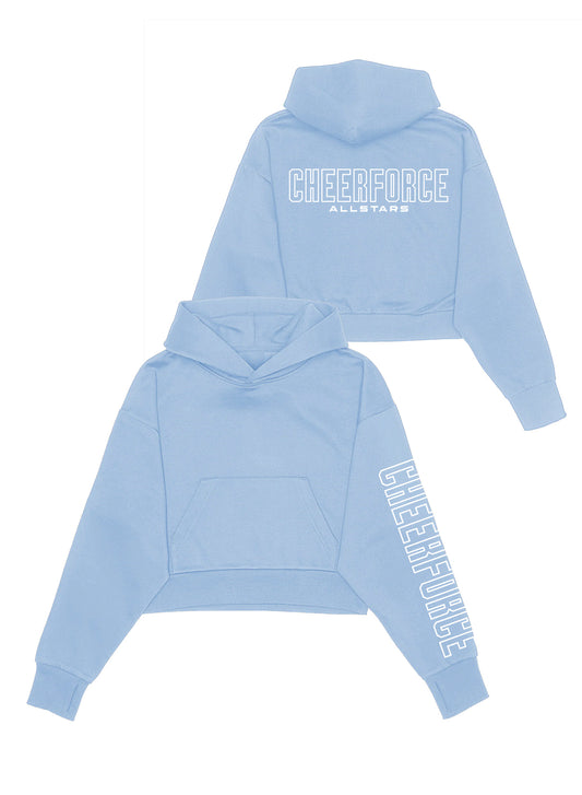 CheerForce Light Blue Crop Hoodie