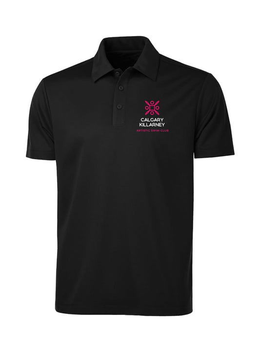 Killarney Swim Mens Black Golf Shirt