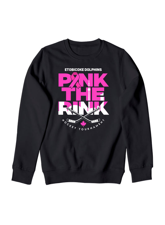 Pink the Rink Black Crewneck