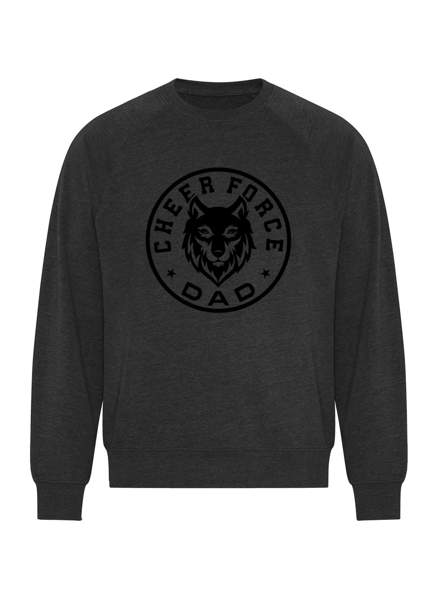 CheerForce Dark Heather Dad Circle Crewneck