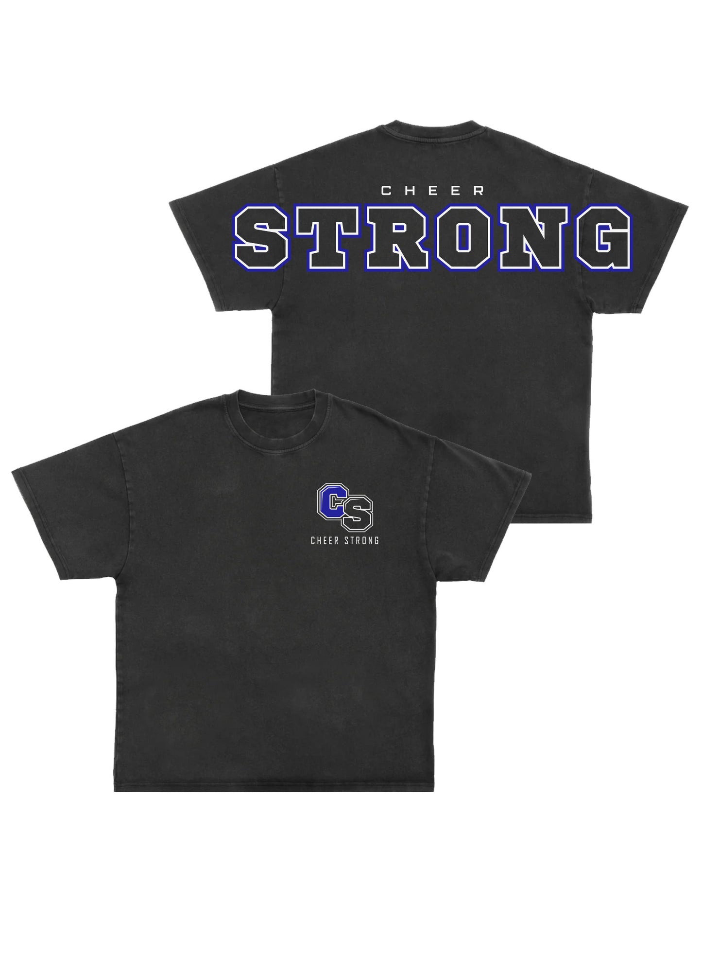 Cheer Strong Black Oversized Tee