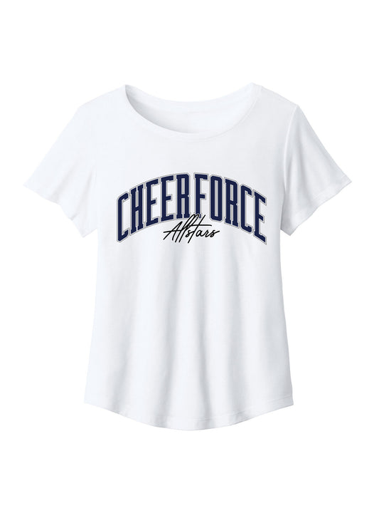 CheerForce White Ladies Loose Tee